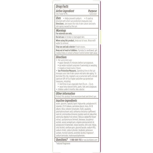 Burt's Bees Sunscreen Moisturizer for Face, SPF 30 Retinol Alternative Facial Lotion for Anti-Aging Skincare & Daytime Protection,1.8 Ounce (Packaging May Vary) Burt's Bees