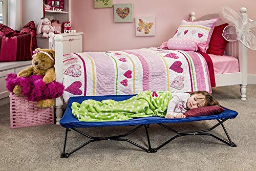 Regalo My Cot Portable Toddler Bed, Includes Fitted Sheet, Royal Blue , 48x24x9 Inch (Pack of 1) Regalo