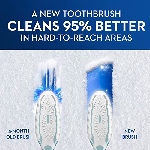 Oral-B CrossAction All in One Soft Toothbrushes, Deep Plaque Removal, Rounded Bristles Gentle on Teeth, Tongue and Cheek Cleaner, Gum Stimulators, 6 Count Oral-B