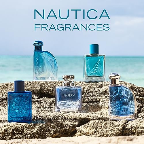 Nautica Voyage Eau De Toilette for Men - Fresh, Romantic, Fruity Scent Woody, Aquatic Notes of Apple, Water Lotus, Cedarwood, and Musk Ideal Day Wear 3.3 Fl Oz Nautica