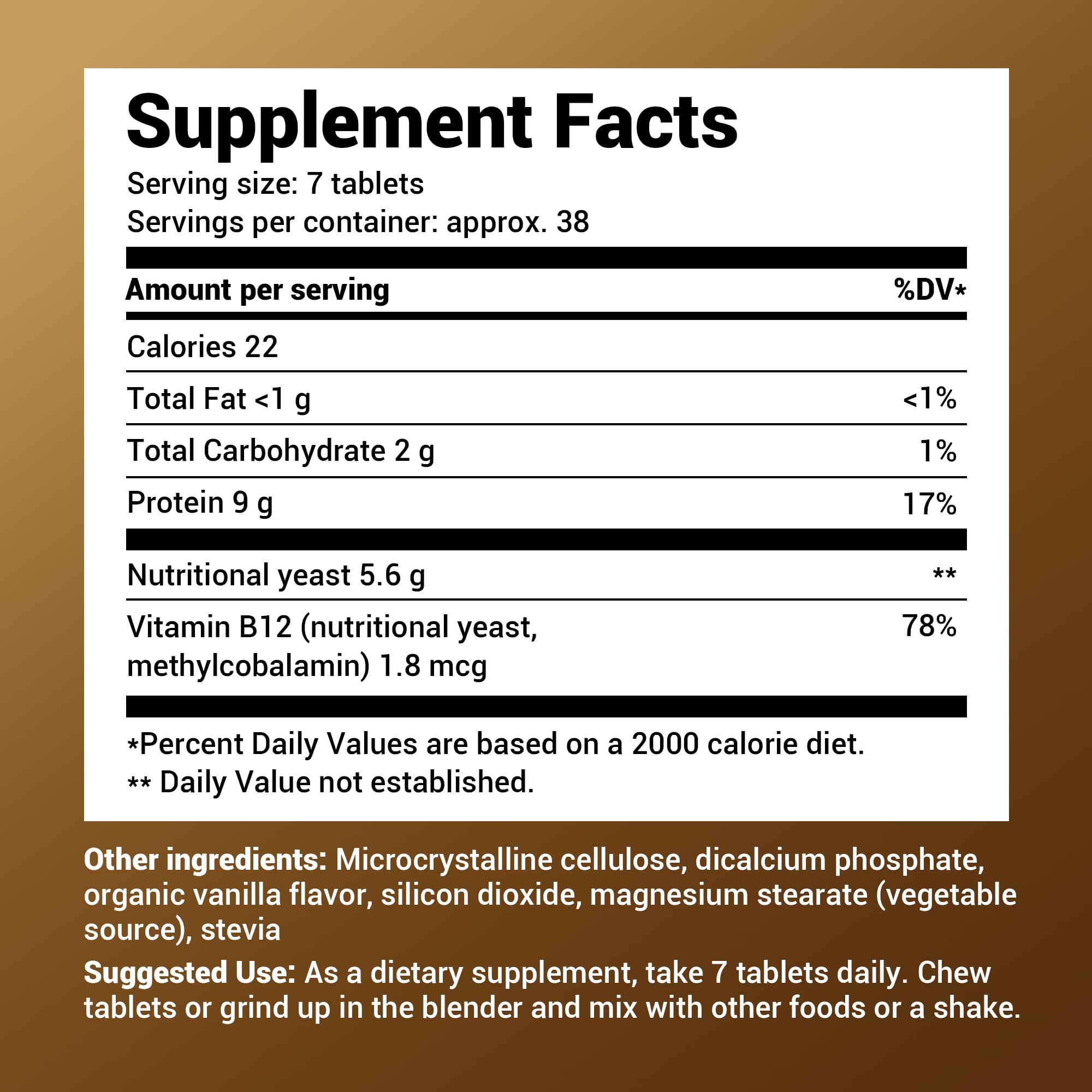 Dr. Berg Nutritional Yeast Tablets – Natural B12 Added - All 8 B Vitamin Complex – Organic Vanilla Flavor - 270 Vegan Tablets Dietary Supplements Dr. Berg Nutritionals