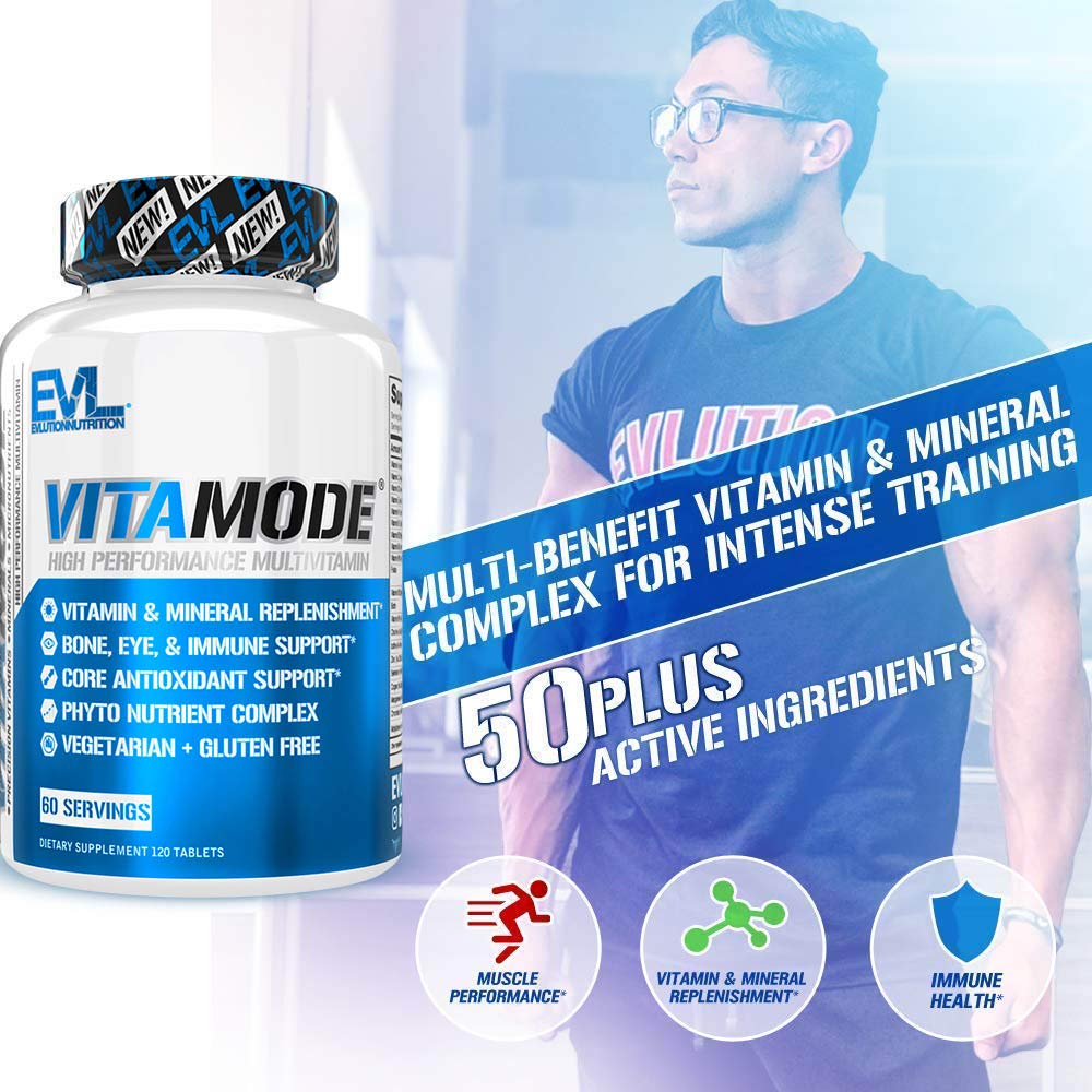 EVL Advanced Daily Multivitamin for Men - Men's Multivitamin with Essential Minerals Phytonutrient Complex and VitaMode Active Mens Vitamins for Energy with Lycopene for Muscle Bone and Immune Support Evlution