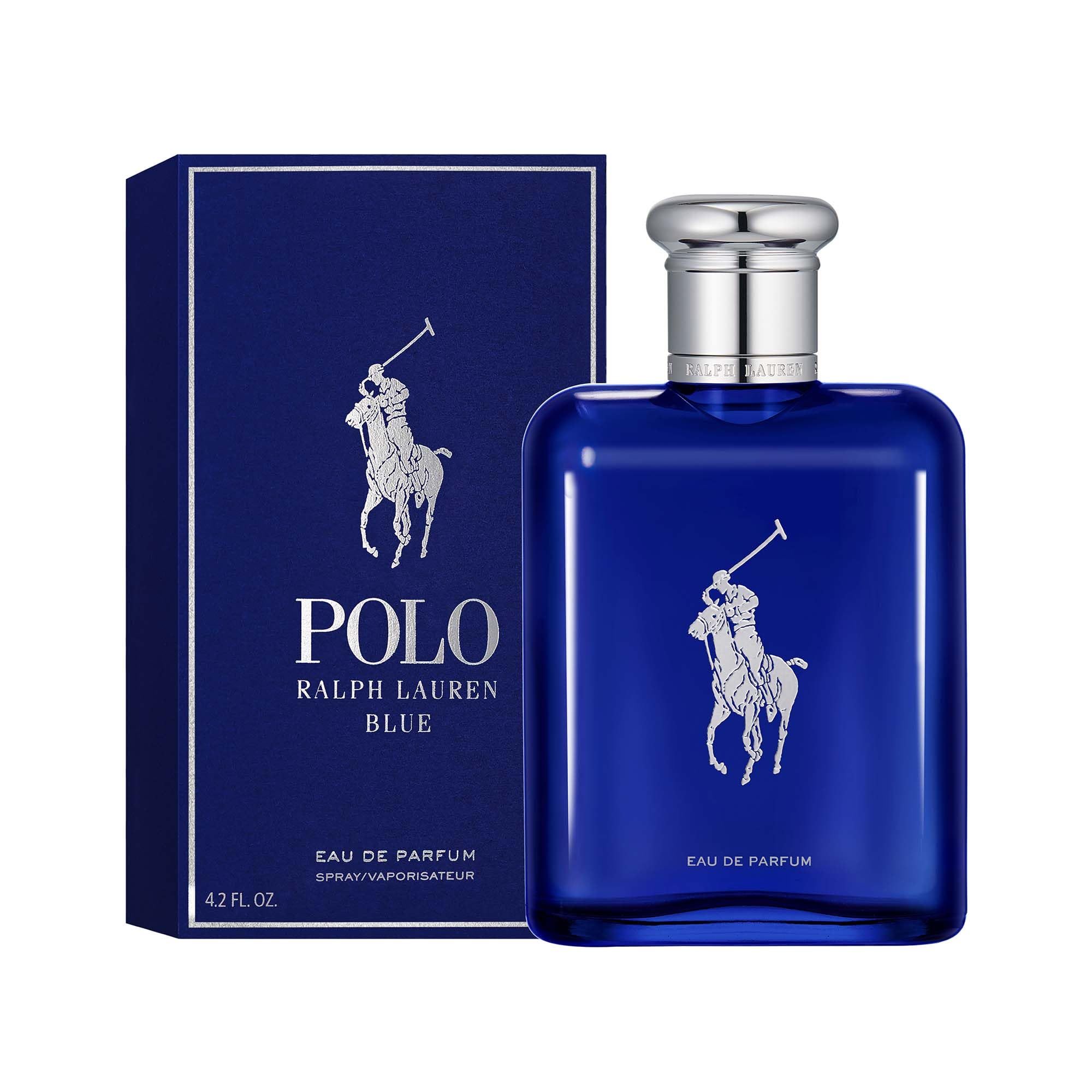 Ralph Lauren Fragrances Polo Blue - Eau de Parfum - Men's Cologne - Aquatic & Fresh - With Citrus, Bergamot, and Vetiver - Medium Intensity - 4.2 Fl Oz RALPH LAUREN FRAGRANCES