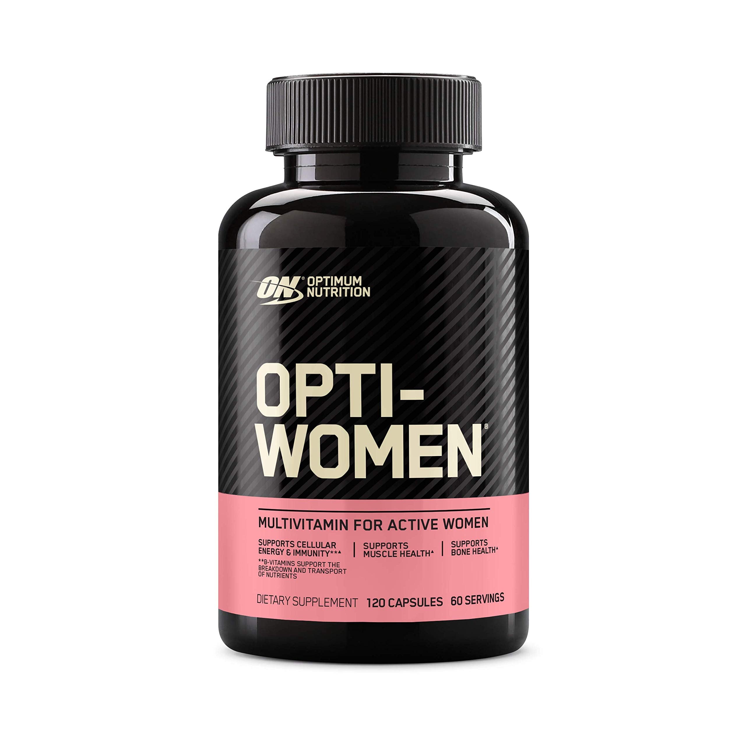 Optimum Nutrition Opti-Women, Vitamin C, Zinc and Vitamin D for Immune Support Womens Daily Multivitamin Supplement with Iron, Capsules, 120 Count Optimum Nutrition