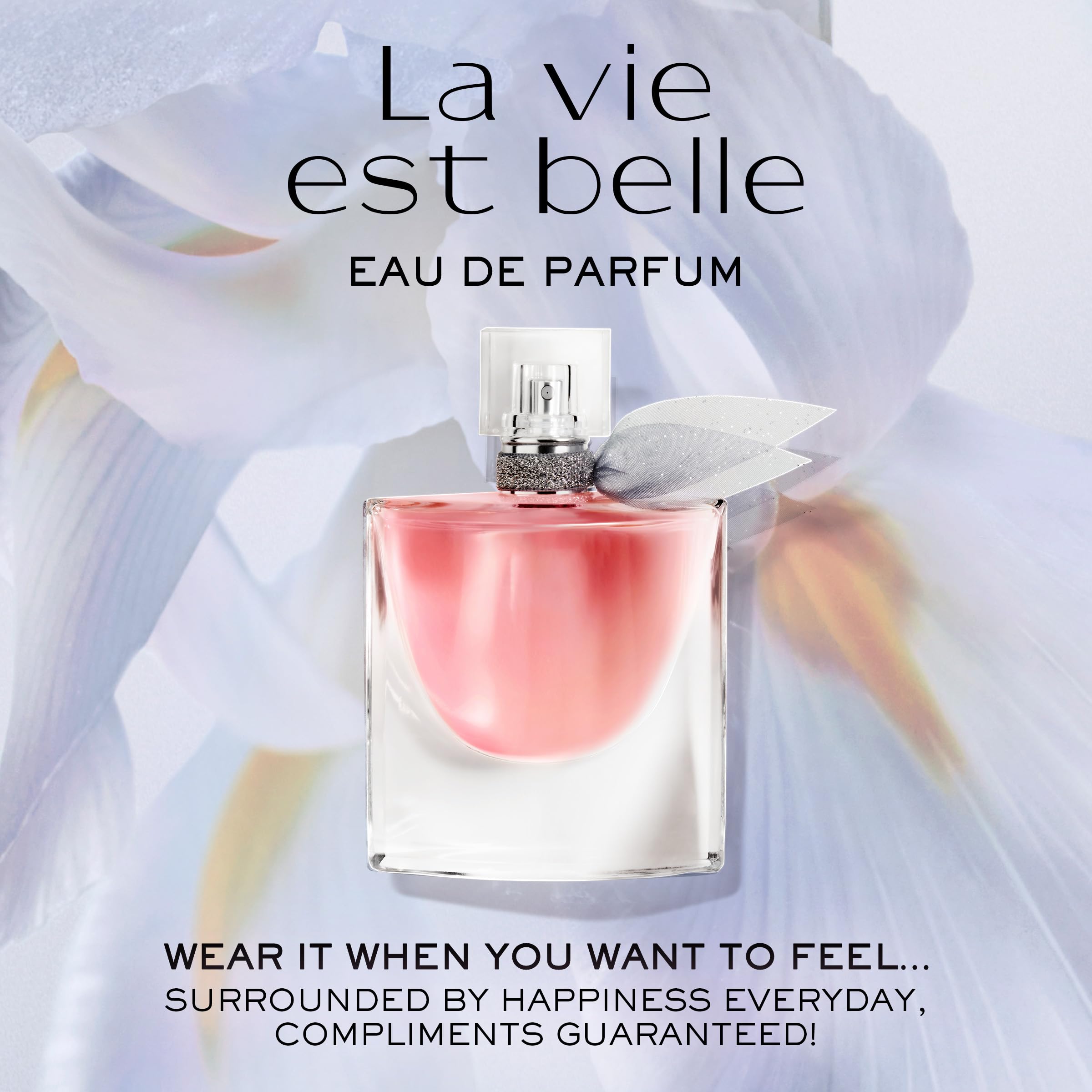 Lancôme La Vie Est Belle Eau de Parfum - Long Lasting Fragrance with Notes of Iris, Earthy Patchouli, Warm Vanilla & Spun Sugar - Floral & Sweet Women's Perfume, 1.7 Fl Oz Lancôme